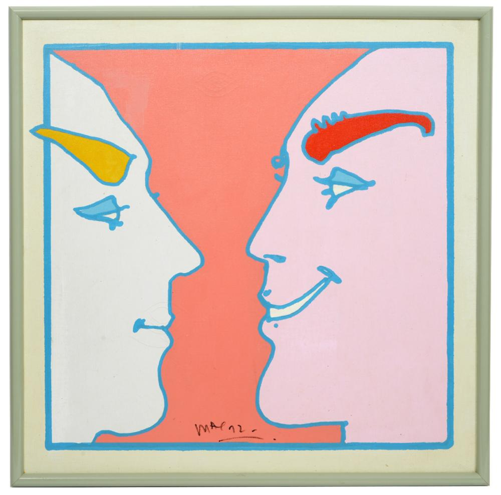 Peter Max Germany Born 1939 Acrylic painting on canvas of