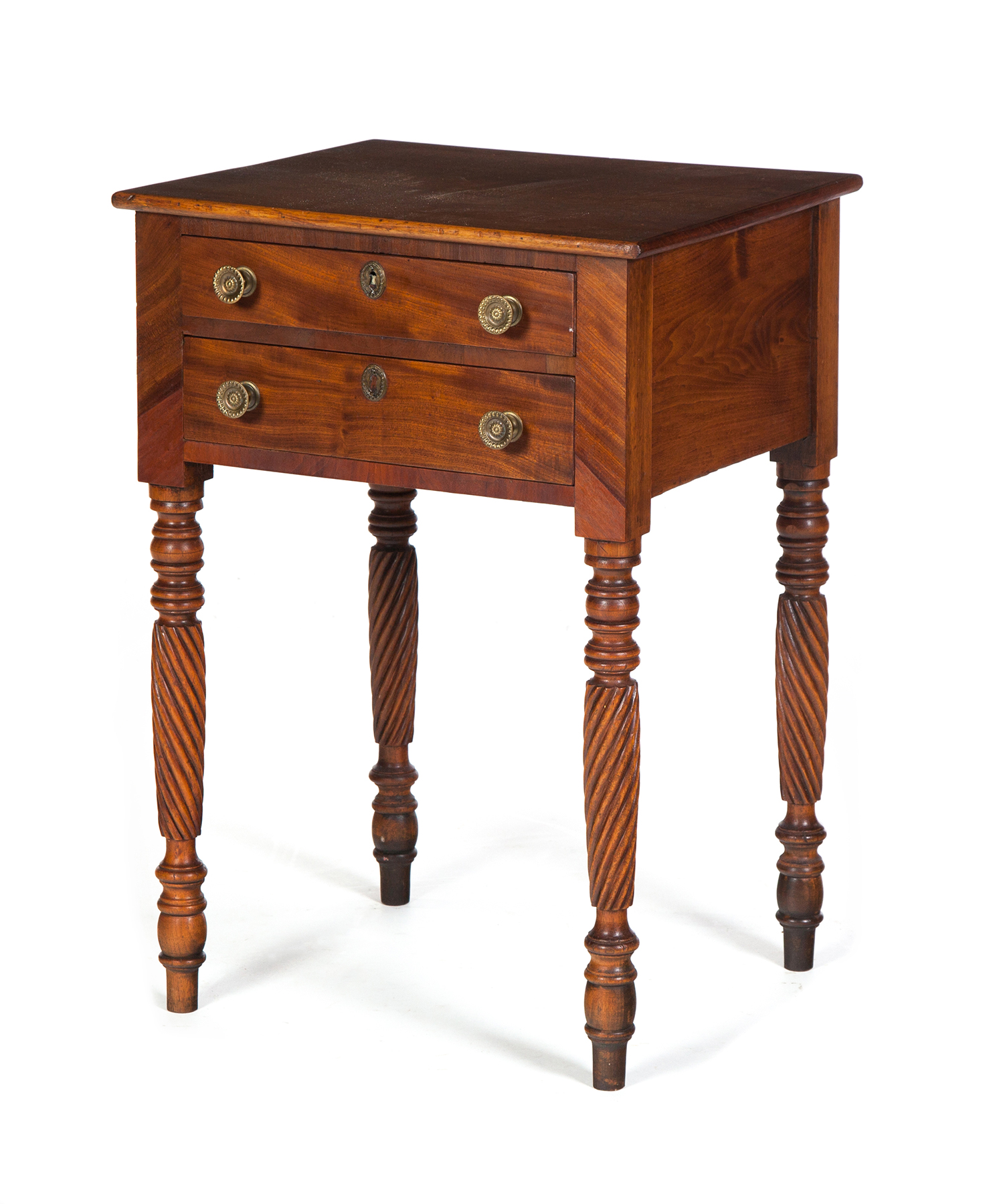 SHERATON TWO DRAWER WORK TABLE American 1st quarter 19th century