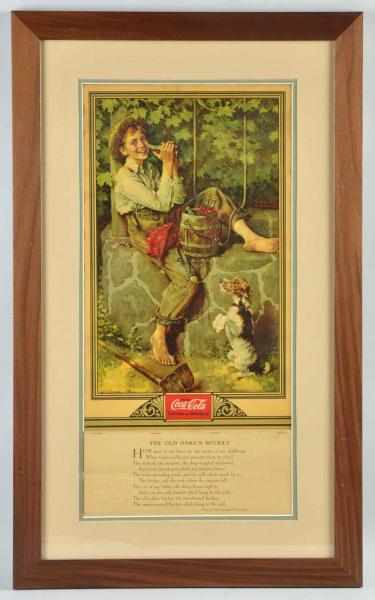 1932 Coca Cola Calendar Framed and matted under glass Complete