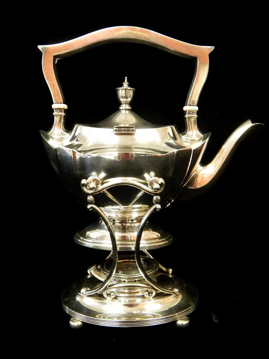 STERLING Gorham Plymouth pattern A2416 tea kettle on stand c