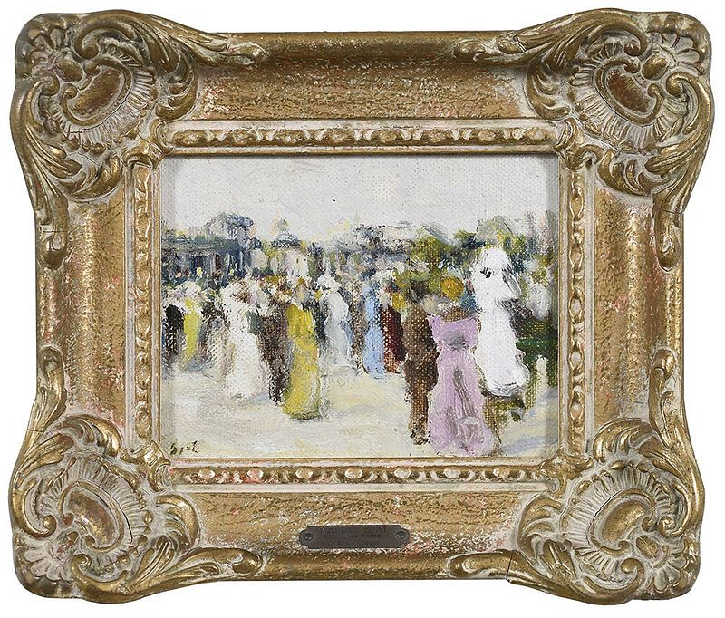 Gabriel Spatt French 1890 1967 Courses Maisons Laffitte signed lower