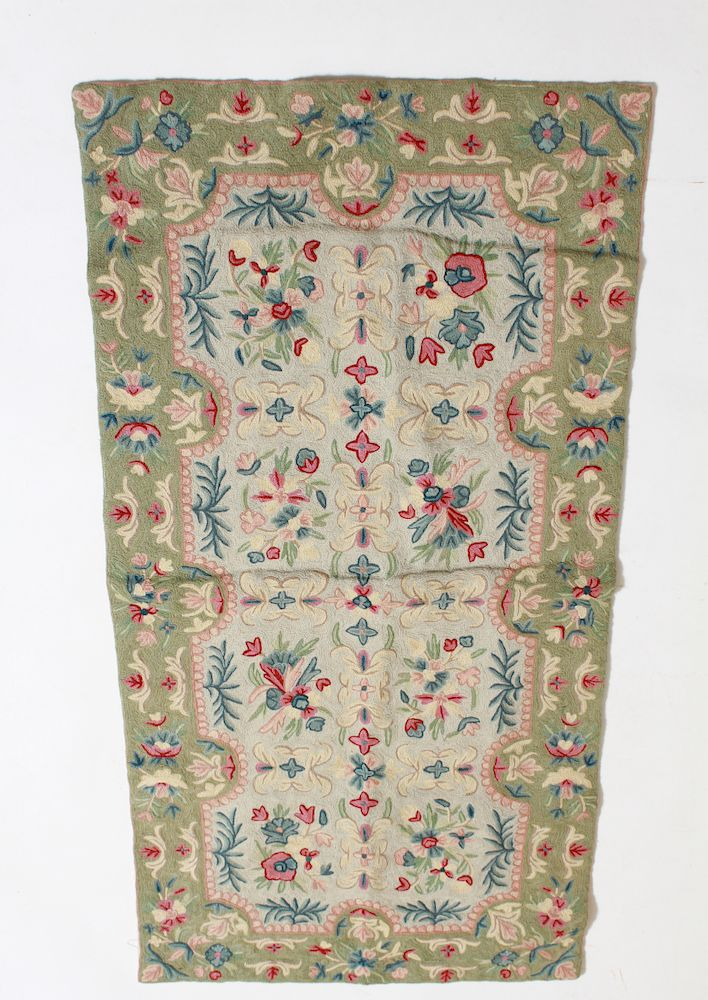 Hand Woven Wool Hall Runner 47 x 23 Indian hand