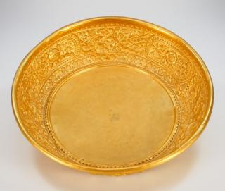 Asian 22kt gold offering bowl A late 19th century Southeast