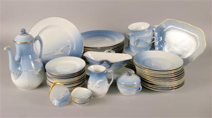 Bing and Grondahl Seagull pattern porcelain dinner service late 20th