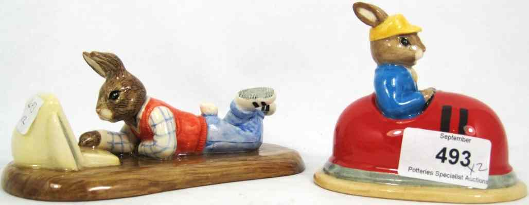 Royal Doulton Bunnykins figures On Line Bunnykins DB238 And Dodgem