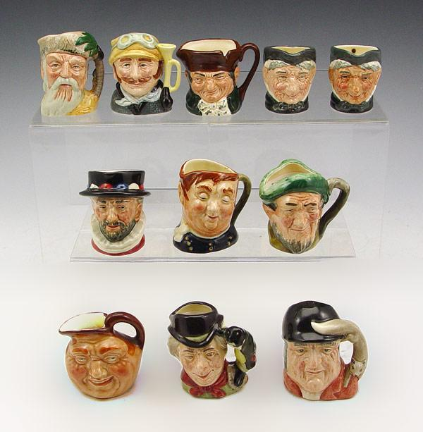 ROYAL DOULTON MINIATURE JUGS Eleven assorted jugs to include AULD