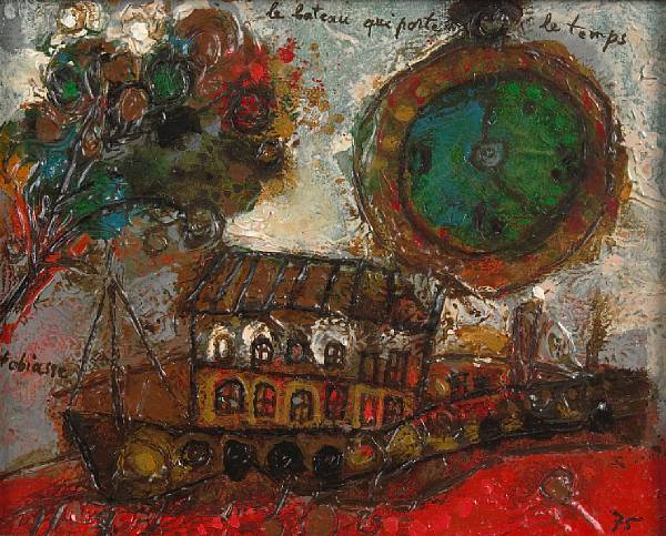 Th o Tobiasse Israeli French born 1927 Le bateau qui