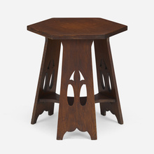Stickley Brothers TABOURET USA c 1902oak18 h 18 dia in