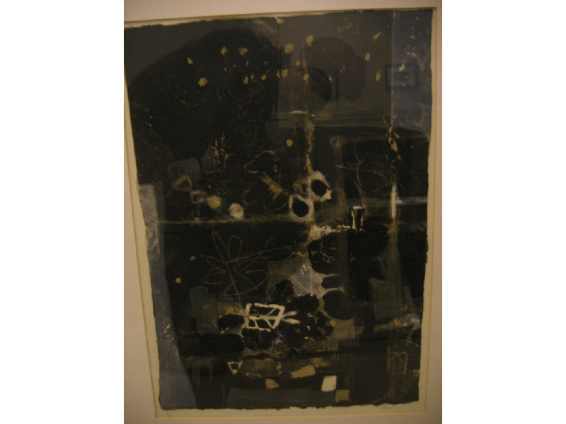 ANTONI CLAVE SPANISH 1913 2005 FEUILLE NOIRE 1963 color lithograph