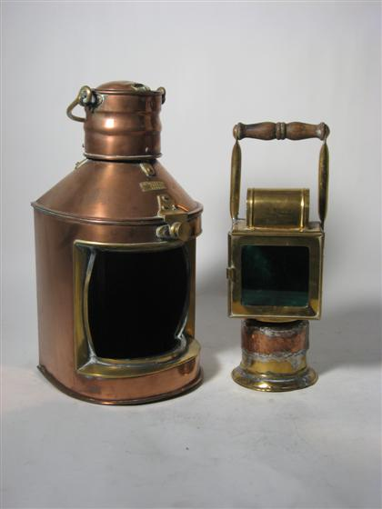 English copper and brass ship s lantern Robert McWhirter 19th
