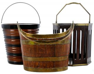 George III Style Dish Pail With Two Buckets British 19th