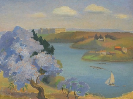 Adelaide Elizabeth Perry 1891 1973 Lane Cove River Jacaranda and