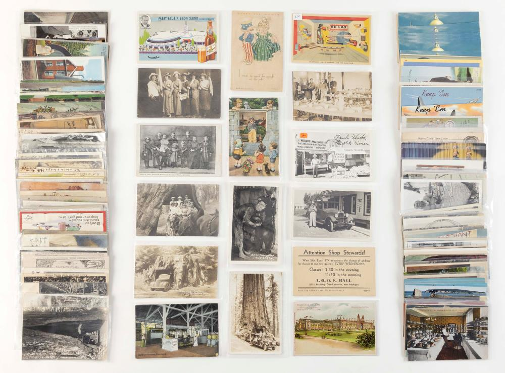 TOPICAL MISCELLANEOUS INCLUDING UNUSUAL 163 POSTCARDS EARLY TO MID 20TH