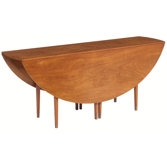 Edward Wormley Oval Drop leaf dining table by Dunbar 1950s