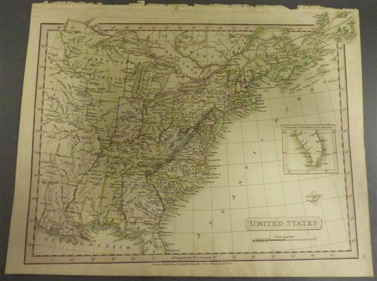United States C Smith United States Engraved map 10 3