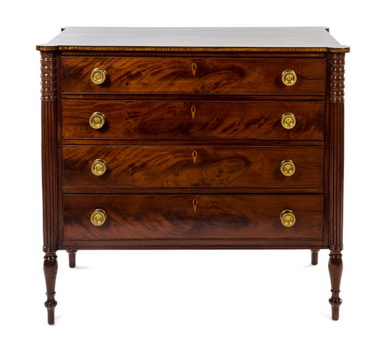 Sale 430 Lot 716 An American Federal Mahogany Chest of