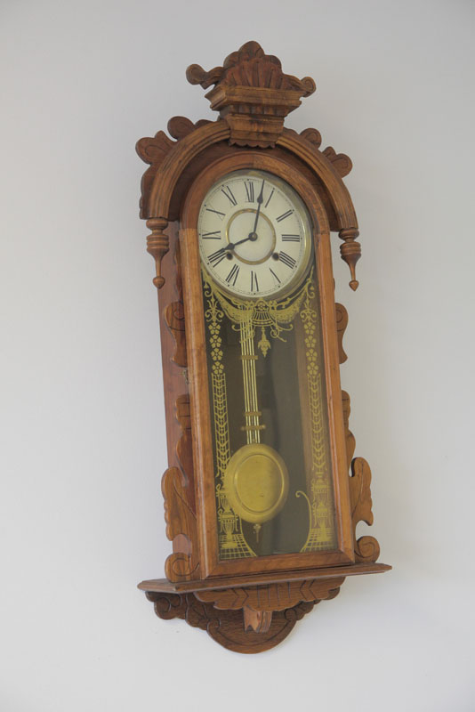 WALL CLOCK Possibly Ansonia Eight day time strike clock with
