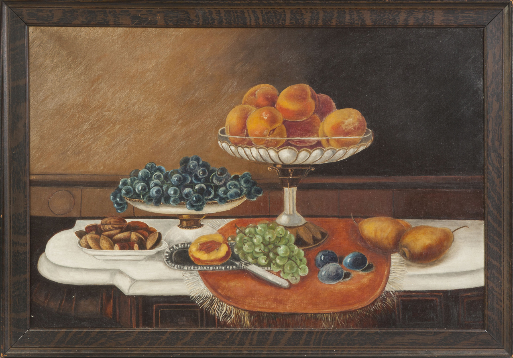 Still Life with Fruit 19th cent Oil canvas