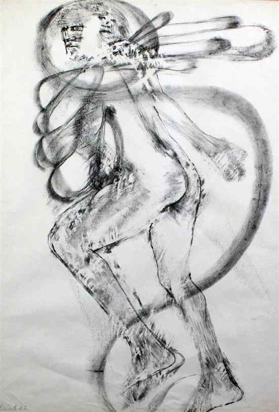 Dame Elizabeth Frink 1930 1993 lithograph Spinning Man signed and