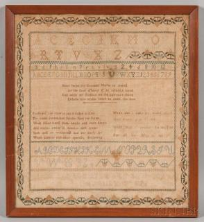 Framed Needlework Sampler Eliza Stewart Framed Needlework Sampler Eliza Stewart