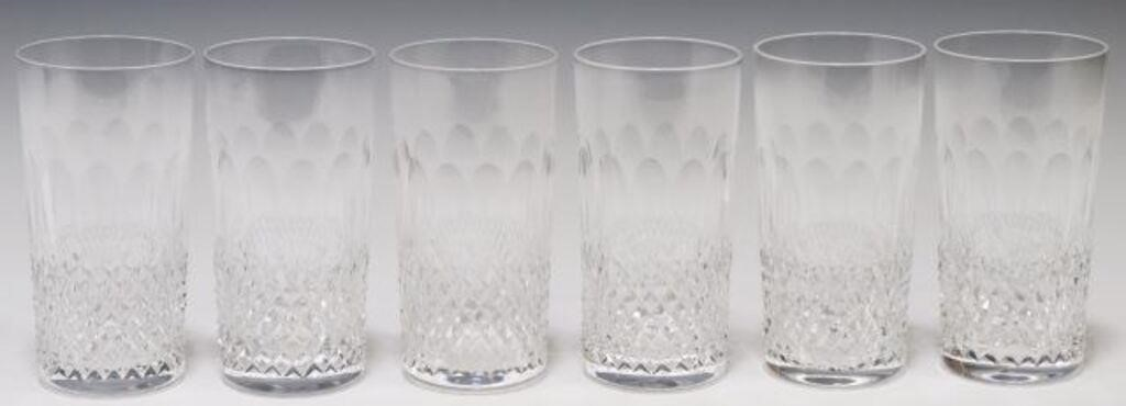 lot of 6 Waterford cut crystal highball glasses in the