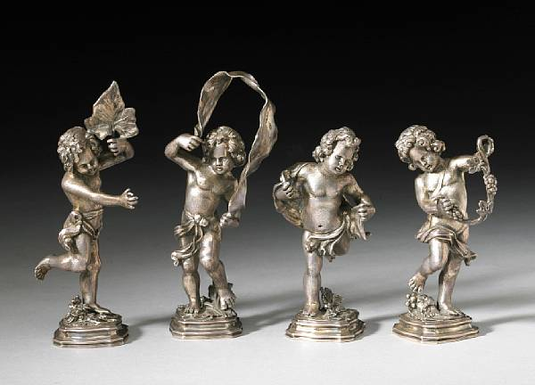 A set of silver table ornaments Buccellati Italy circa 1970