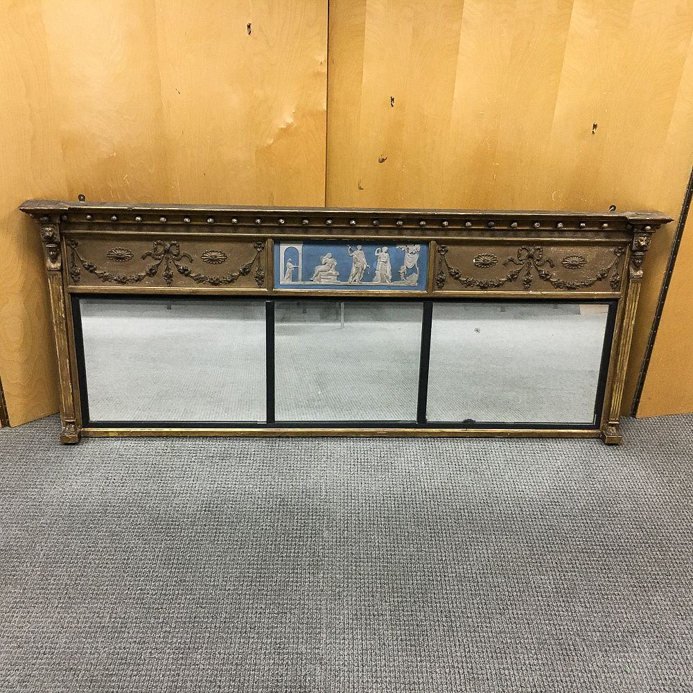Neoclassical Carved and Gilt Overmantel Mirror Neoclassical Carved and Gilt