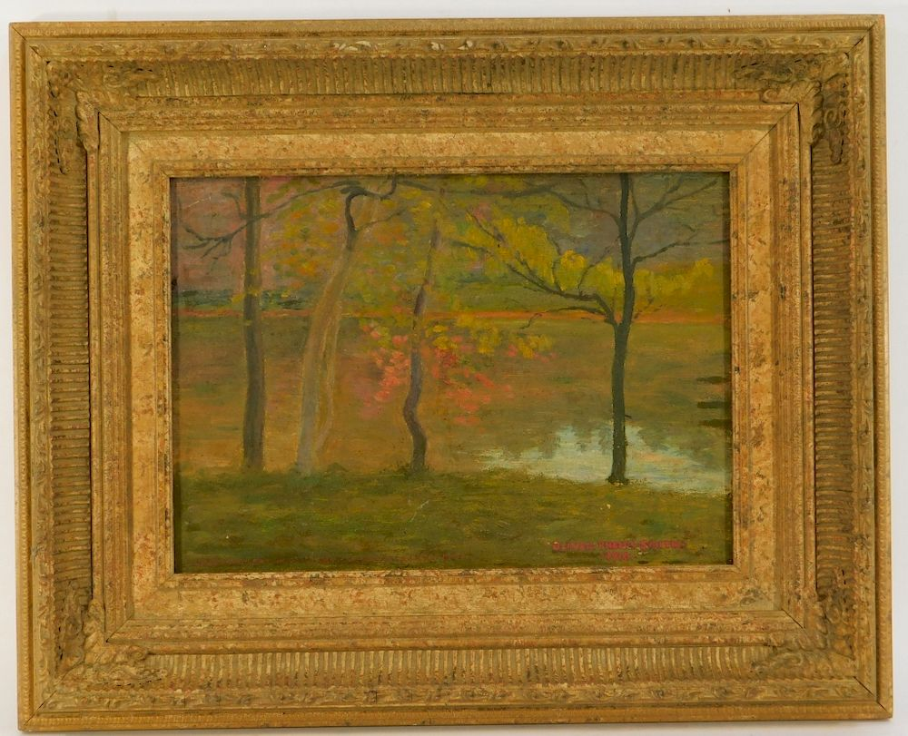 Oliver Smith Long Pond Bay Landscape Painting Oliver Phelps Smith