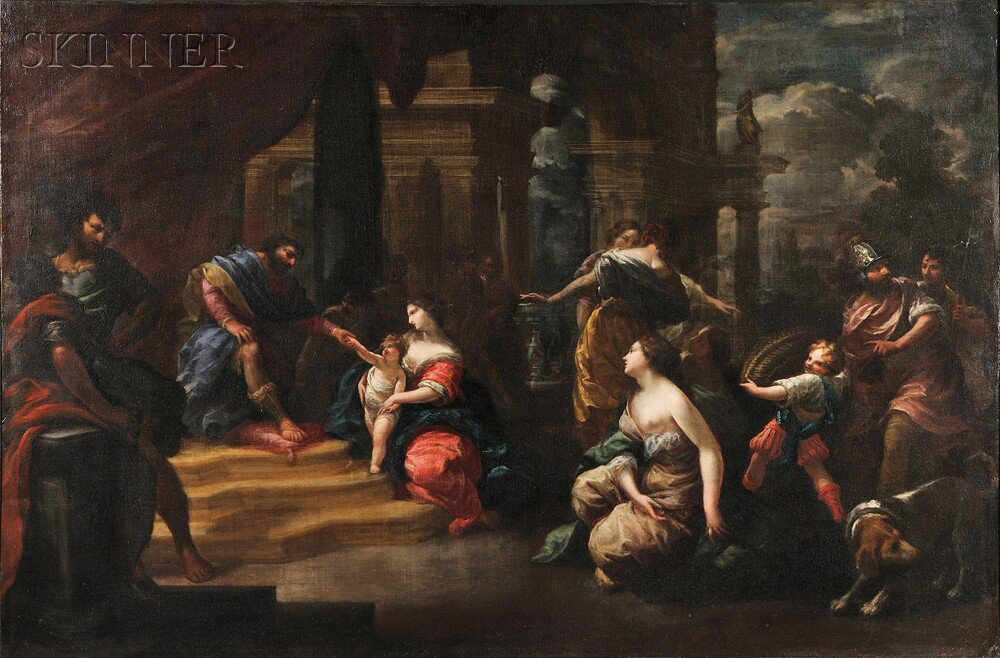 Italian School 17th Century Style The Judgment of Solomon Unsigned