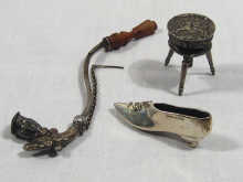 An Austrian silver cheroot holder in the form of a