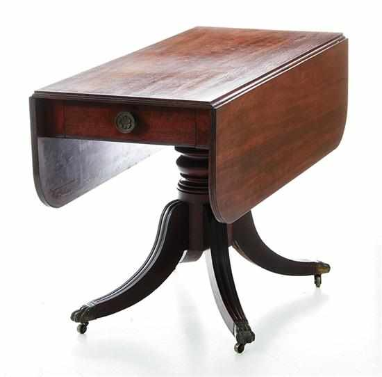 American mahogany drop leaf table early 19th century rectangular top