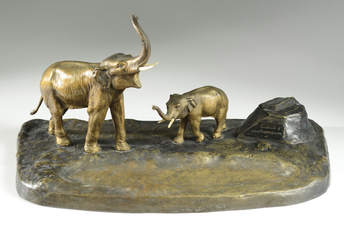 FIGURAL BRONZE DESK STAND Vienna Austria early 20th century the