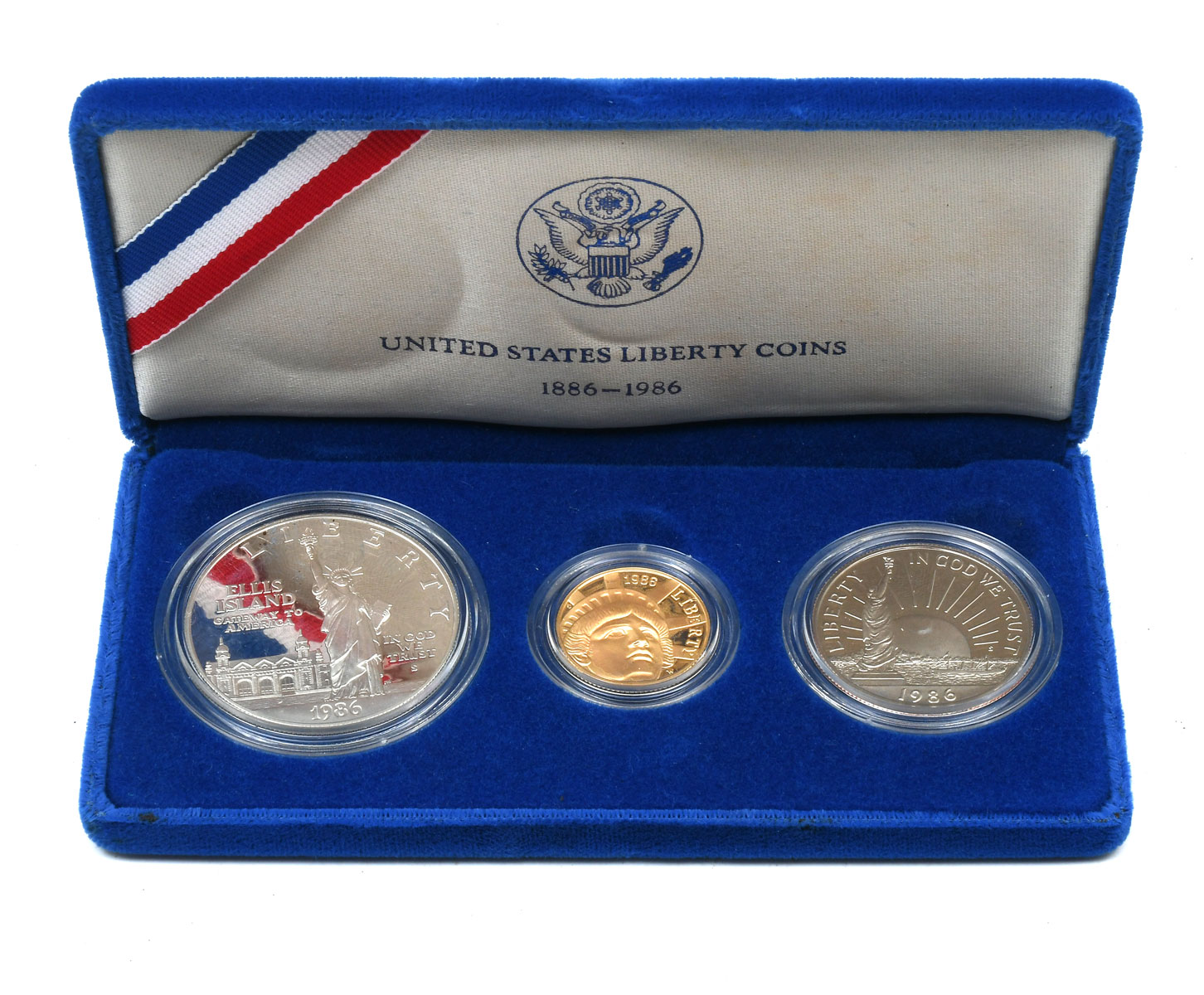 1986 UNITED STATES LIBERTY COINS PROOF SET Comprising 1 Liberty