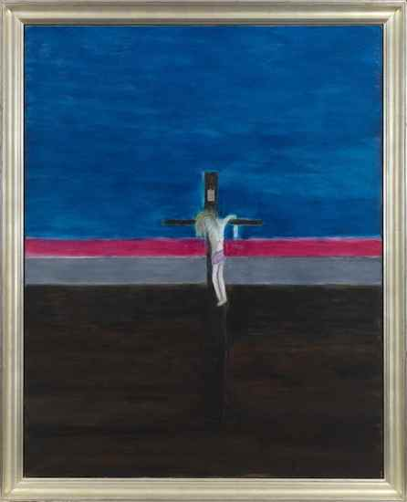 Craigie Aitchison 1926 2009 Crucifixion October oil on canvas 200314222