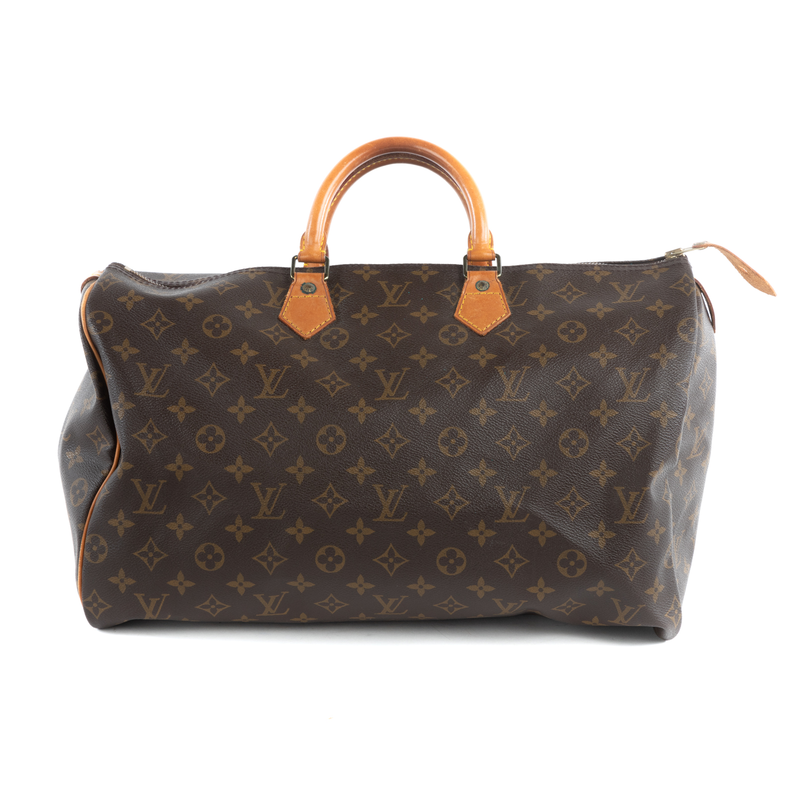 A LOUIS VUITTON MONOGRAM SPEEDY 40 A brown and tan