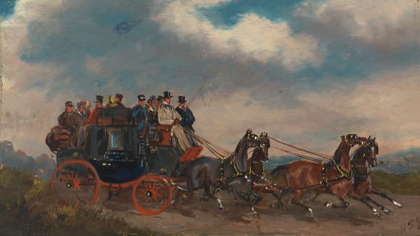H F JONES BRITISH 19TH CENTURY 5 x 9 Coach
