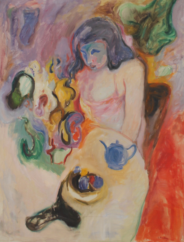 ROSOFSKY Seymour American 1924 1981 Seated Female Oil Canvas 46