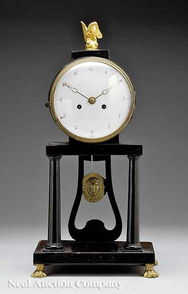 A Regency Mahogany and Bronze Mounted Shelf Clock c 1820