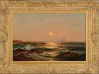 WARREN W SHEPPARD American 1858 1937 EVENING SAIL Oil on