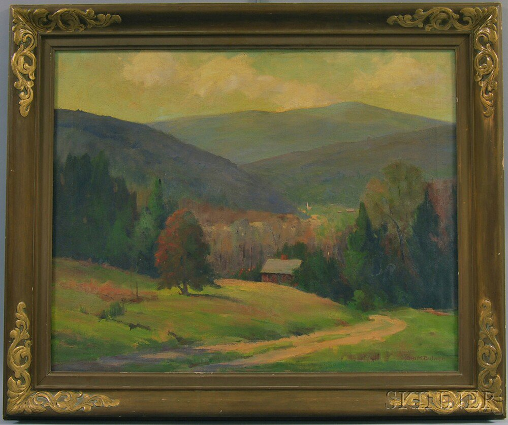 Helen M Butman American d 1960 Valley View with Distant