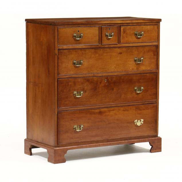 NEW ENGLAND FEDERAL CHERRY CHEST OF DRAWERS Circa 1800 poplar