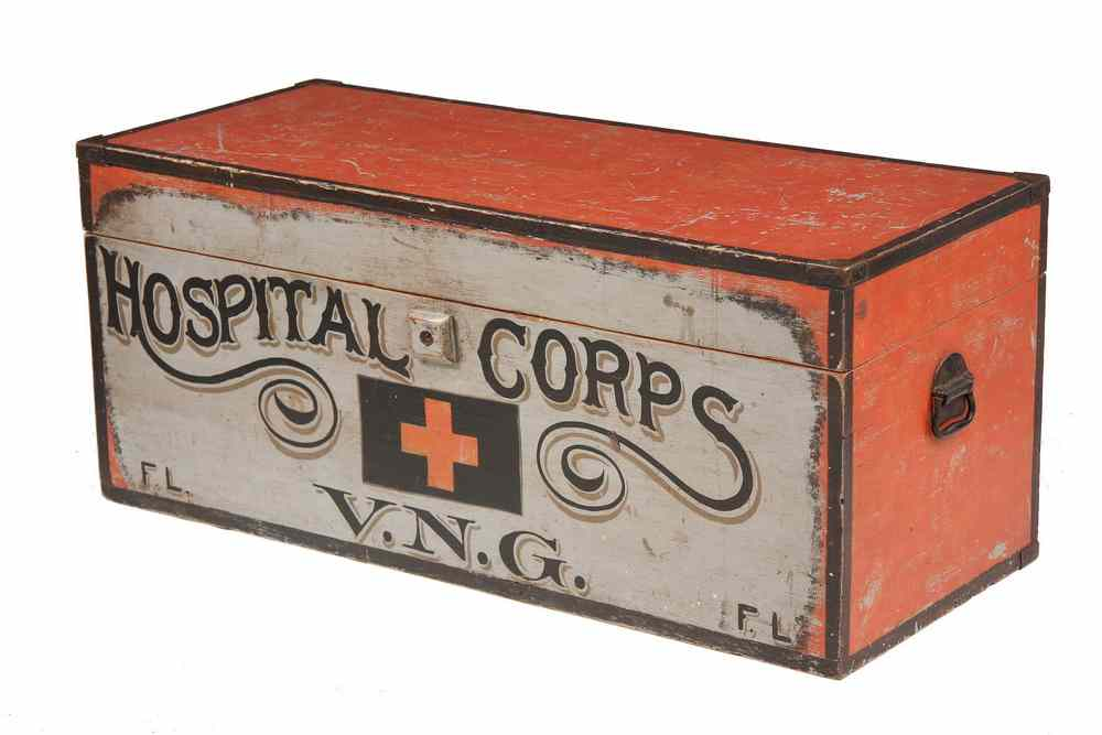 EARLY HOSPITAL CORPS TRUNK Circa 1900 Virginia National Guard Hospital