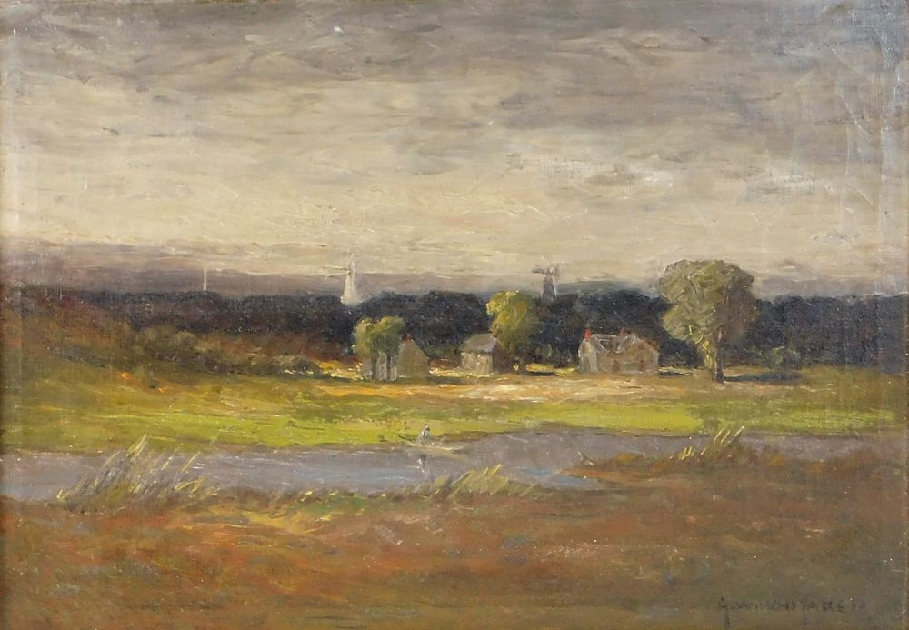 George Whitaker Impressionist Landscape Painting George William Whitaker Rhode Island