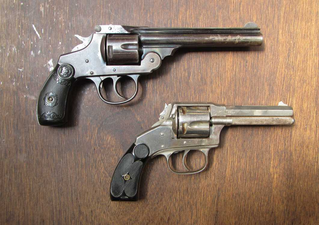 TWO DOUBLE ACTION REVOLVERS Hopkins Allen XL5 double action 38