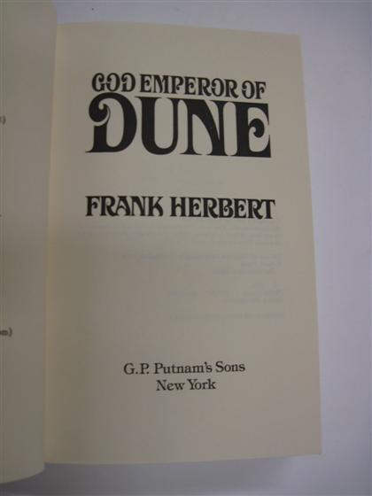 1 vol Herbert Frank God Emperor of Dune New York