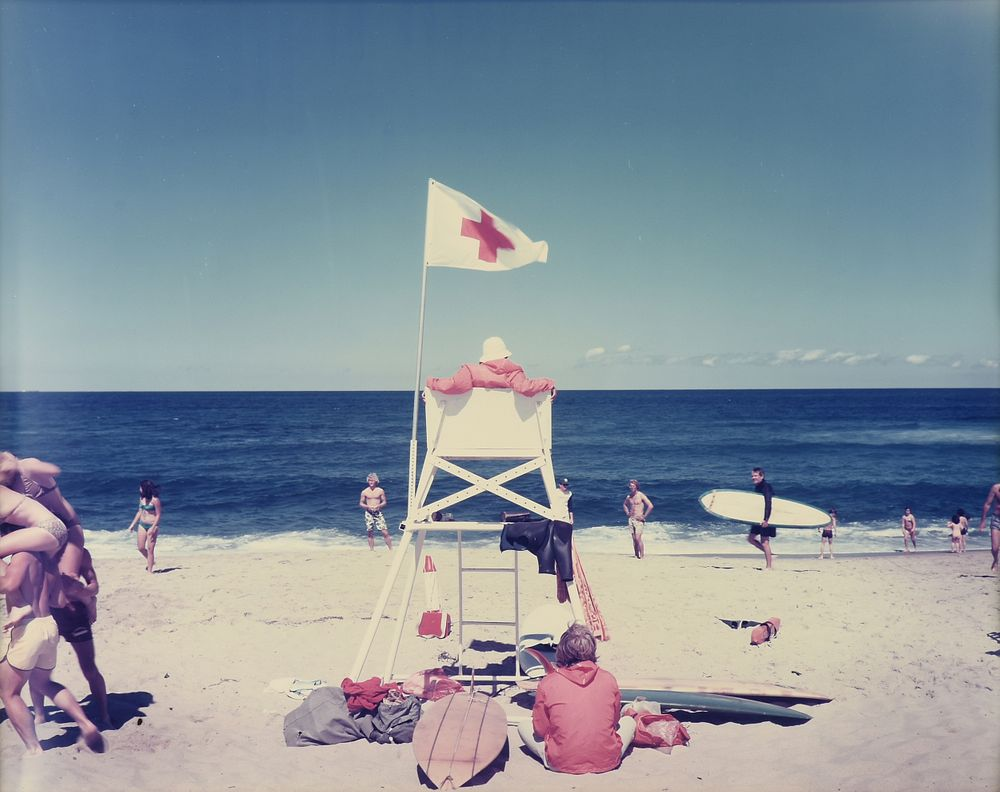 JOEL MEYEROWITZ American b 1938 A PHOTOGRAPH Lifeguard Ballstry Beach