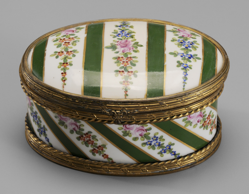 S vres Style Porcelain Dresser Box French late 19th early
