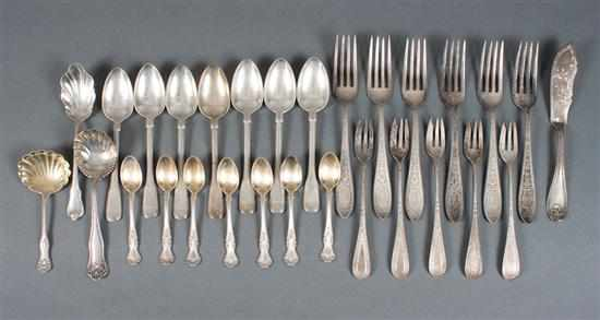 Twenty nine assorted items of American sterling silver flatware and