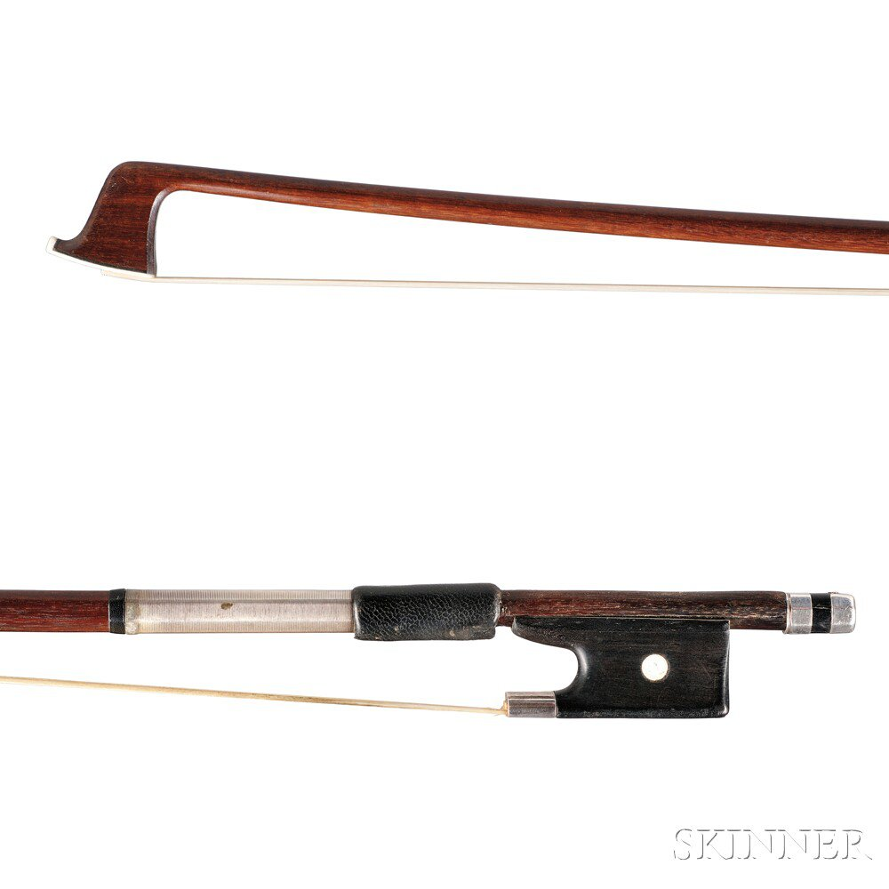 Silver mounted Violin Bow Attributed to the Vuillaume Workshop the