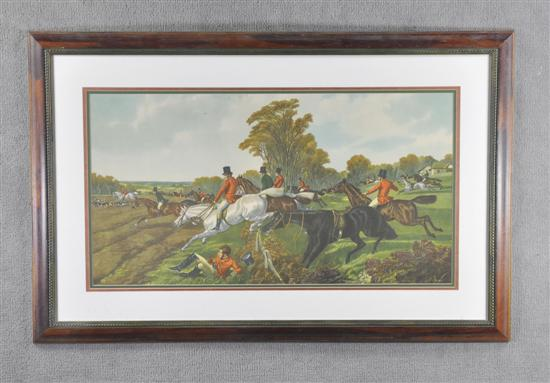 Hunting Print 20th Century restrike of a 19th Century print